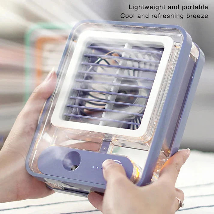 Portable Air Conditioner Fan 7 | Colors Light, 5 Sprays,3 Speeds