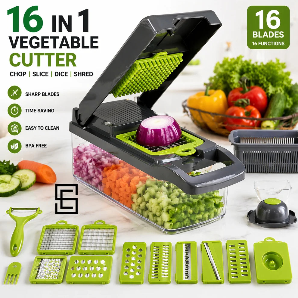16-in-1 Multifunctional Vegetable Cutter & Slicer |