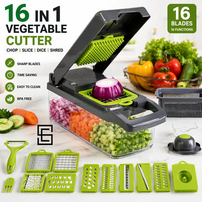 16-in-1 Multifunctional Vegetable Cutter & Slicer |