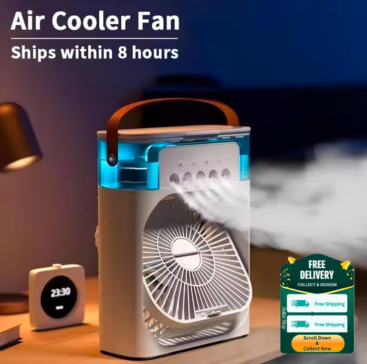 Portable Air Conditioner Fan 7 | Colors Light, 5 Sprays,3 Speeds