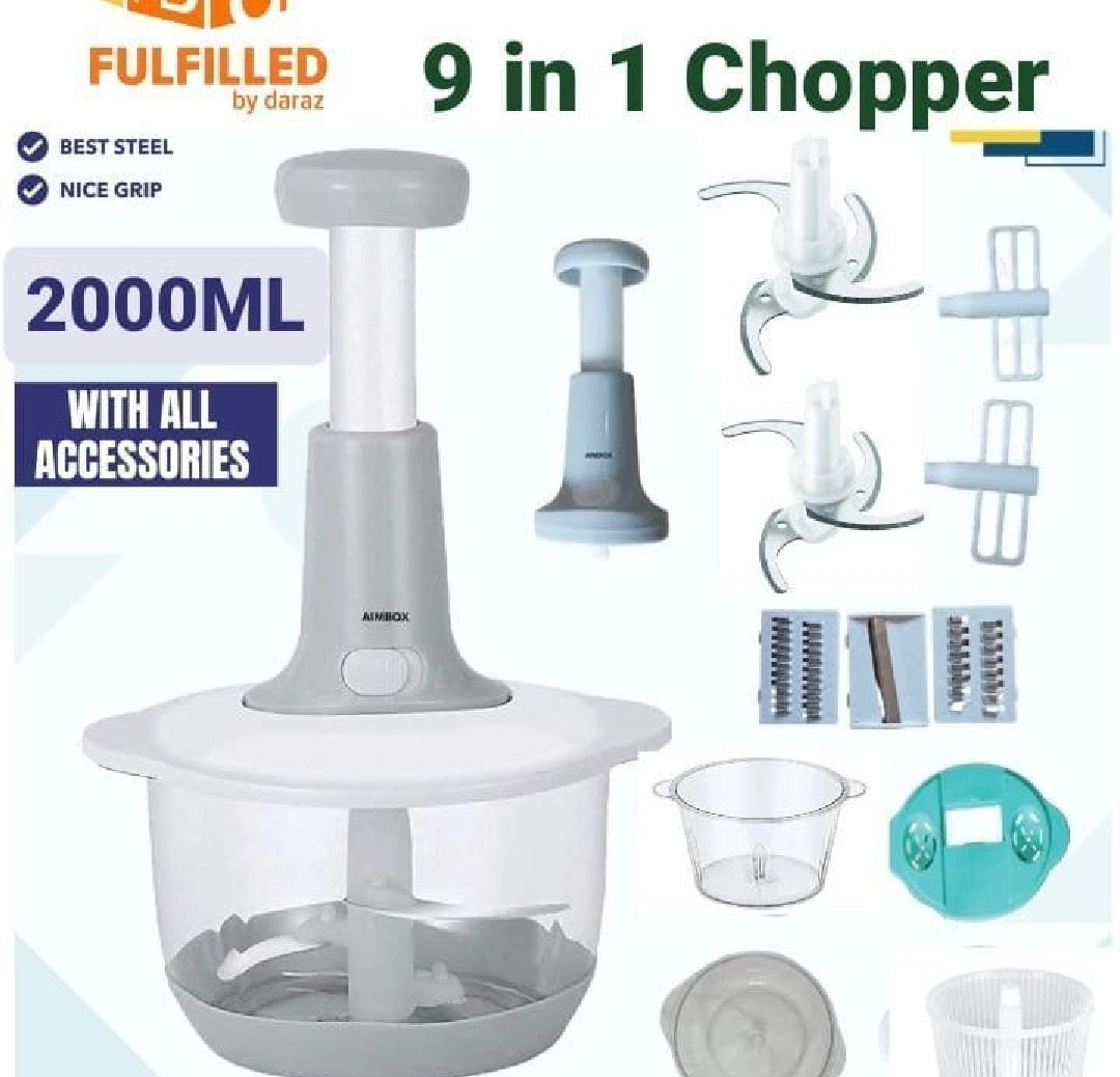 9-in-1 Vegetable push Chopper