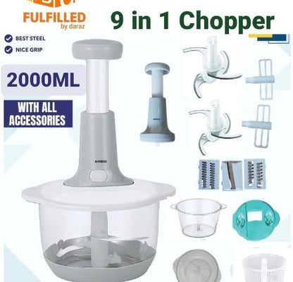 9-in-1 Vegetable push Chopper