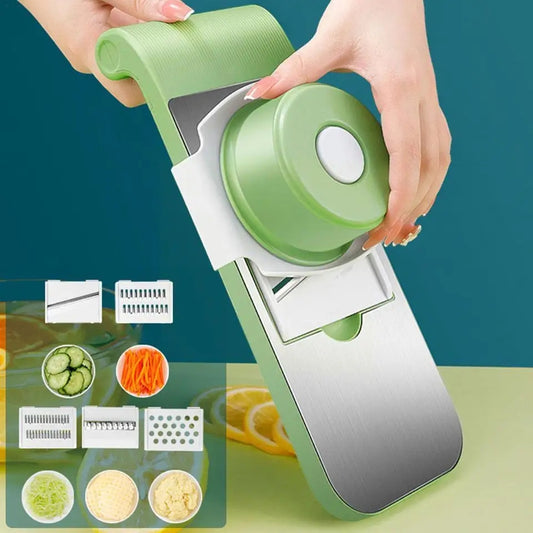 5 In 1 Stainless steel Multifunctional Vegitable Slicer Cutter