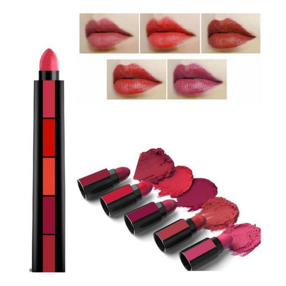 5 in 1 Lipstick Matte lipsticks Waterproof