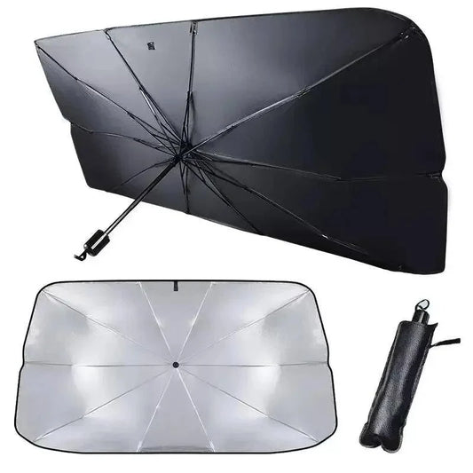 FOLDABLE CAR WINDSHEILD SUN SHADES UMBRELLA