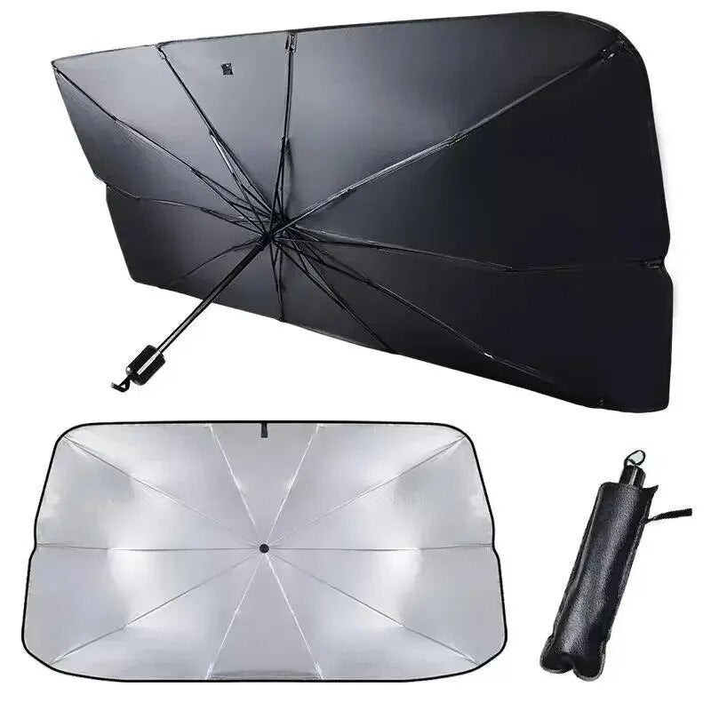FOLDABLE CAR WINDSHEILD SUN SHADES UMBRELLA