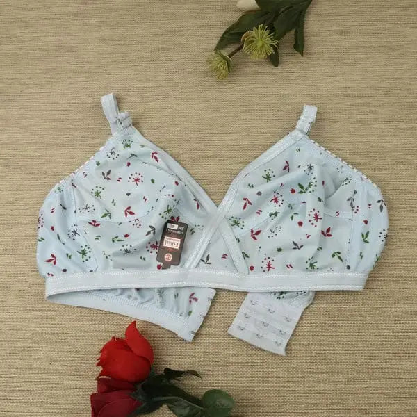 4 Piece Pack - Comfortable Printed Soft Bras for Women