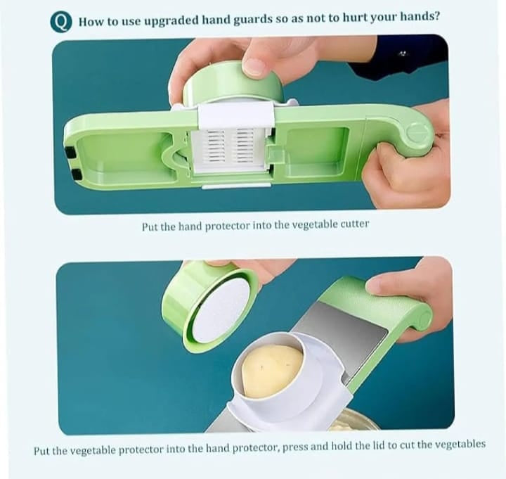 5 In 1 Stainless steel Multifunctional Vegitable Slicer Cutter