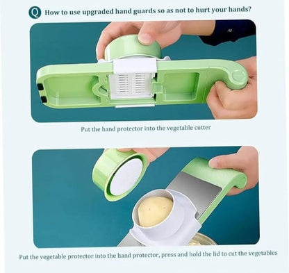 5 In 1 Stainless steel Multifunctional Vegitable Slicer Cutter