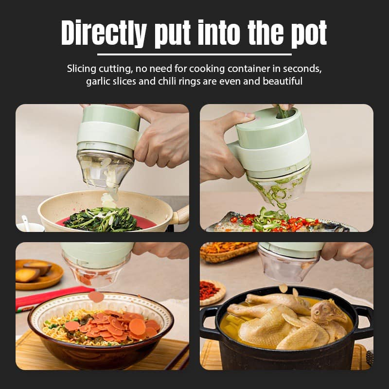 4 in 1 Electric Handheld Vegetable Cutter