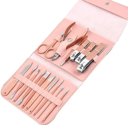 16pcs Manicure Pedicure Grooming Kit