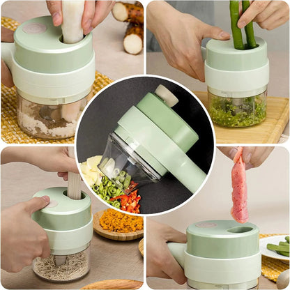 4 in 1 Electric Handheld Vegetable Cutter