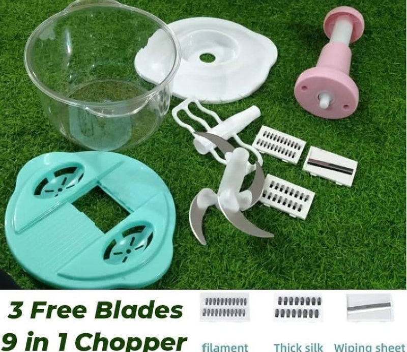 9-in-1 Vegetable push Chopper