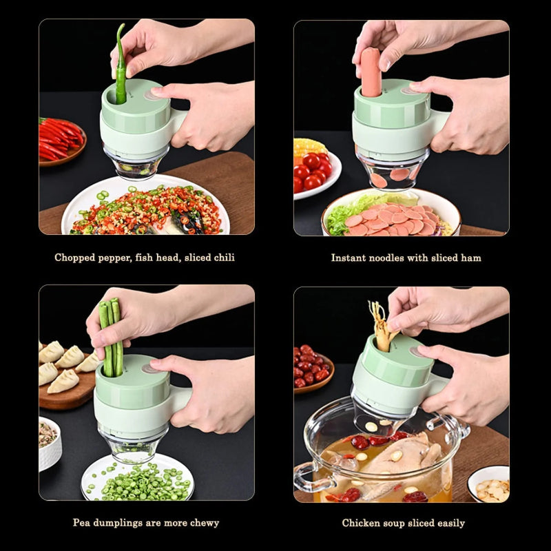 4 in 1 Electric Handheld Vegetable Cutter