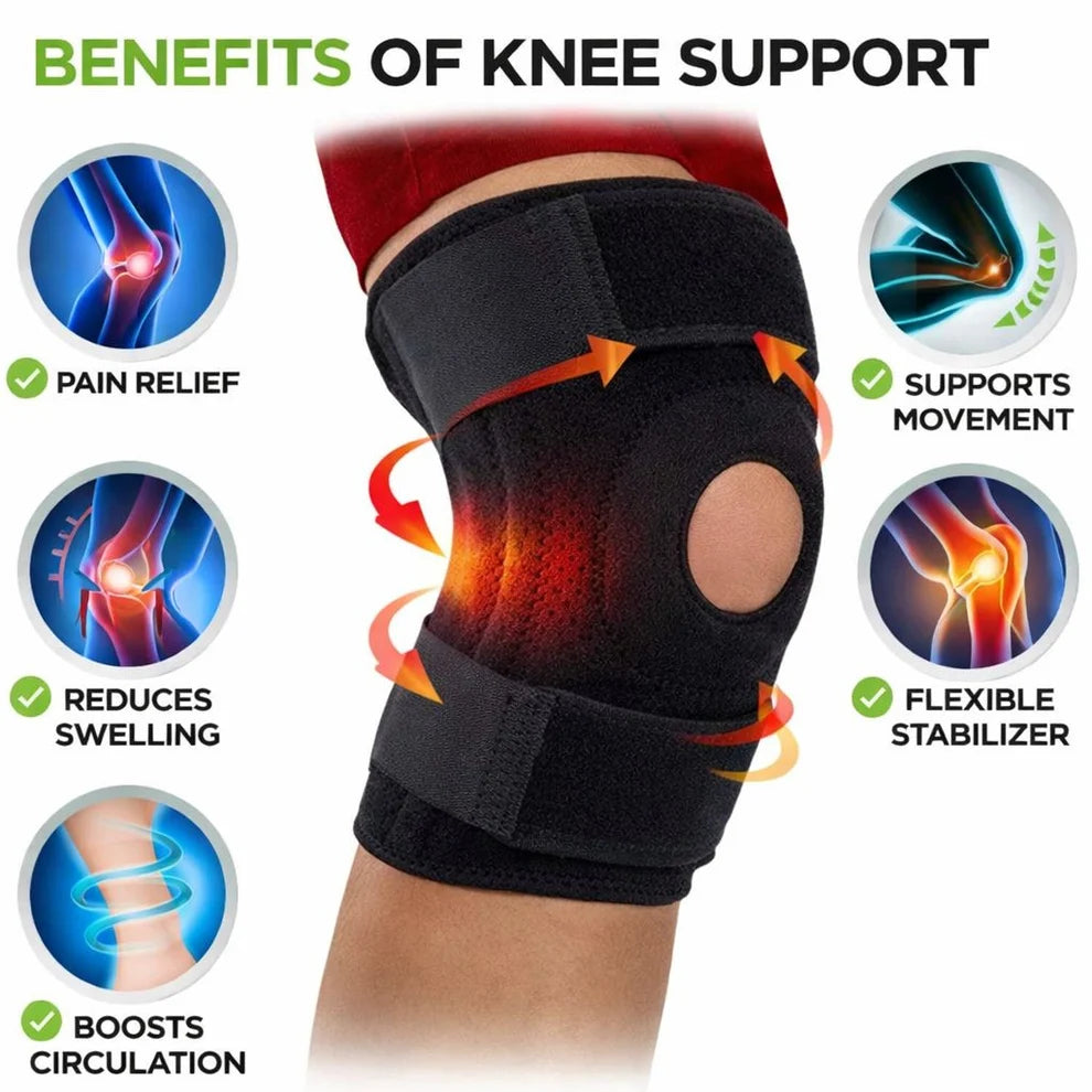 Knee Support Brace with Comfortable Compression Fit ( pair )