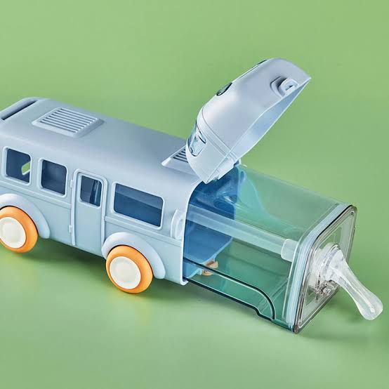 Portable Bus Water Bottel with Straw & Straps