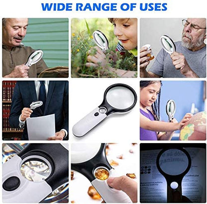 LED Magnifying Glass with Built-in Light – Reading, Inspection & Repair Lens 🔍