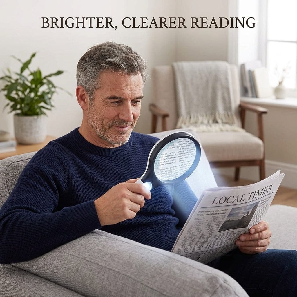 LED Magnifying Glass with Built-in Light – Reading, Inspection & Repair Lens 🔍