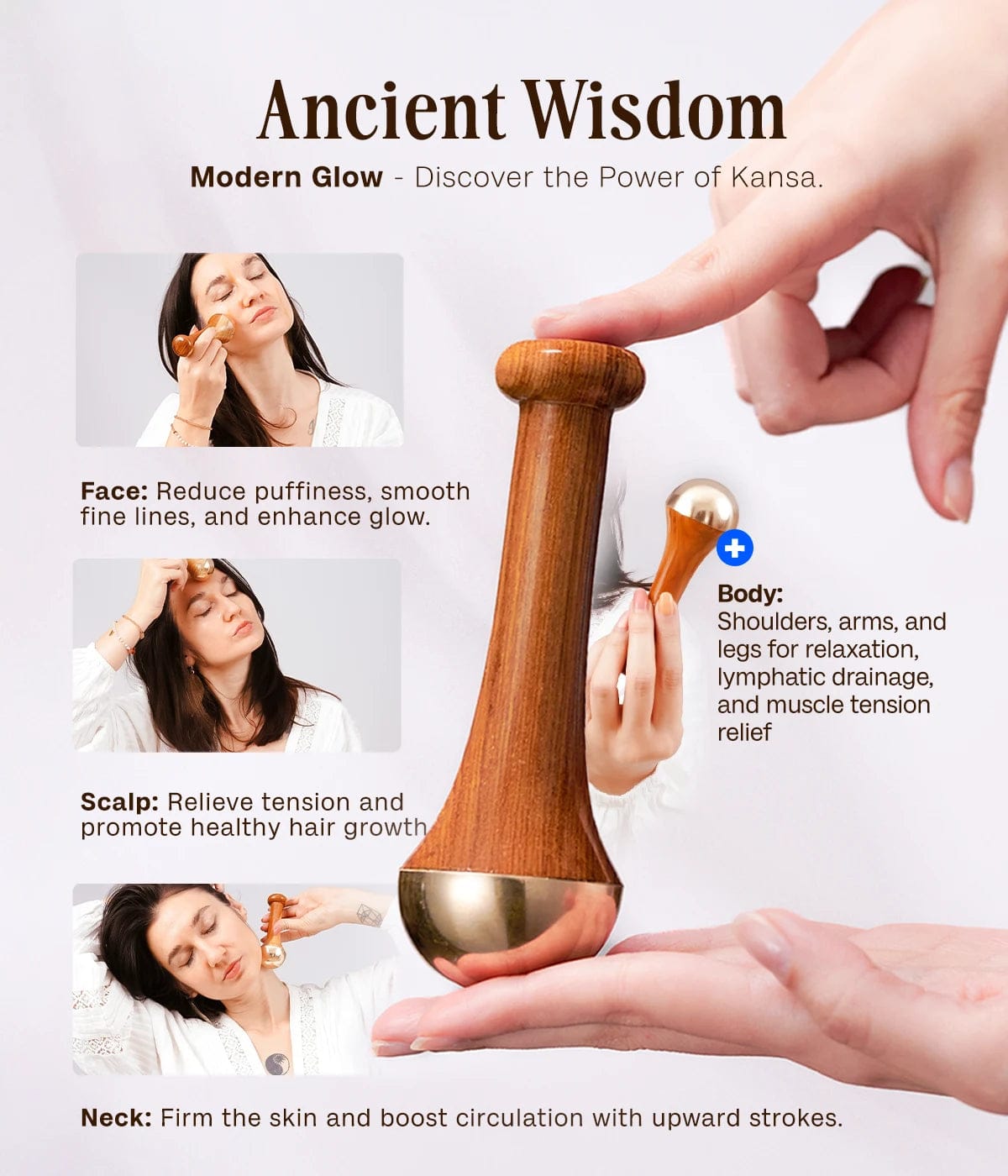 Natural Healing Kansa Wand Massager