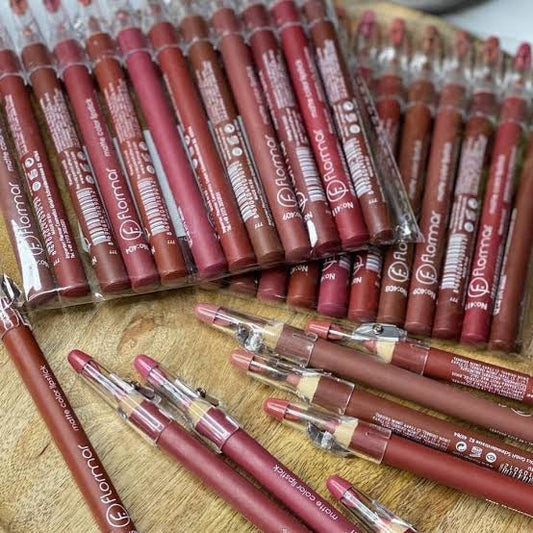 12 Pcs Matte Light Shades Lip Pencils Lip Liner