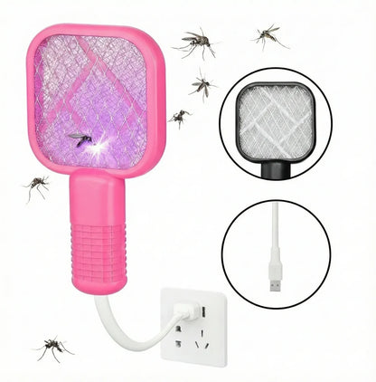 USB Electric Mosquito Killer Racket Lamp | Silent & Safe Insect Killer Light - with 1 YEAR WARRANTY