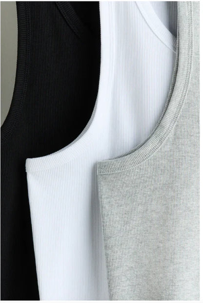 3 Piece Men's Cotton Ribbed Tank Top (WBG)